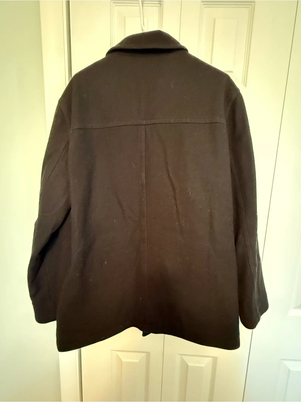 Men’s J.Crew Black Single-breasted Wool-Blend Car Coat